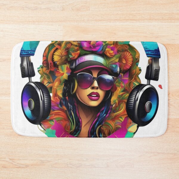 Item preview, Modern girl inside flowers with headphone design designed and sold by Kulpi6147.