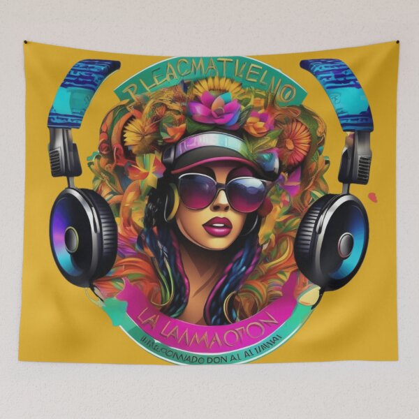 Item preview, Modern girl inside flowers with headphone design designed and sold by Kulpi6147.