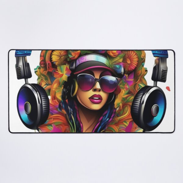 Item preview, Modern girl inside flowers with headphone design designed and sold by Kulpi6147.