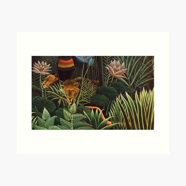 Item preview, Henri Rousseau, 1844-1910 France, Henri Rousseau Jungle Paintings designed and sold by HobertShoop.