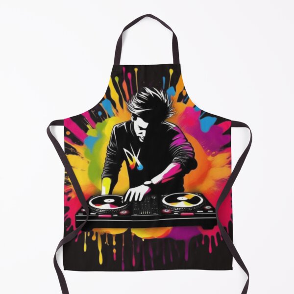 Item preview, DJ logo design with colorful paint. designed and sold by Kulpi6147.