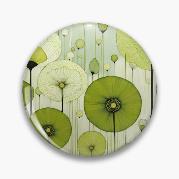 Item preview, Celadon and Chartreuse Flowers  designed and sold by Cathi.