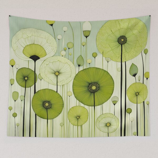 Item preview, Celadon and Chartreuse Flowers  designed and sold by Cathi.