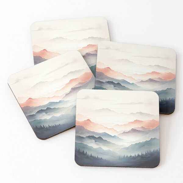 Item preview, Nordic Mountain Watercolour - Barren Hearth  designed and sold by NevernotmeUK.