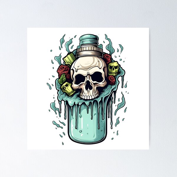 Item preview,  Zombie skull ice cream magic potion bottle designed and sold by kuzzaco.