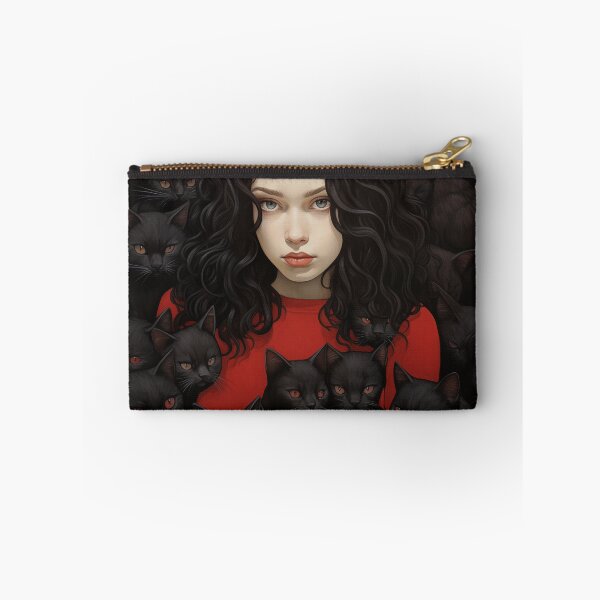 Item preview, A Girl Surrounded by Playful Cats designed and sold by marrychou.