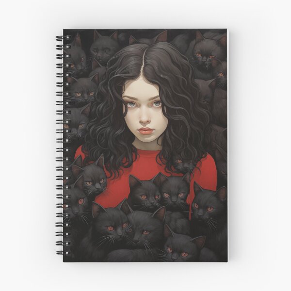 Item preview, A Girl Surrounded by Playful Cats designed and sold by marrychou.