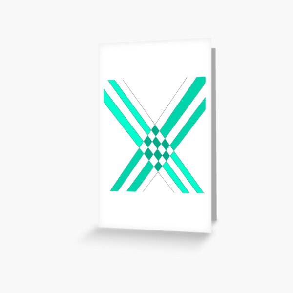 Intersections in turquoise Greeting Card