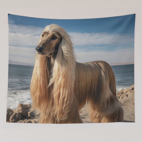 Item preview, Golden Afghan Hound on the Beach designed and sold by Elisabeth Lucas.