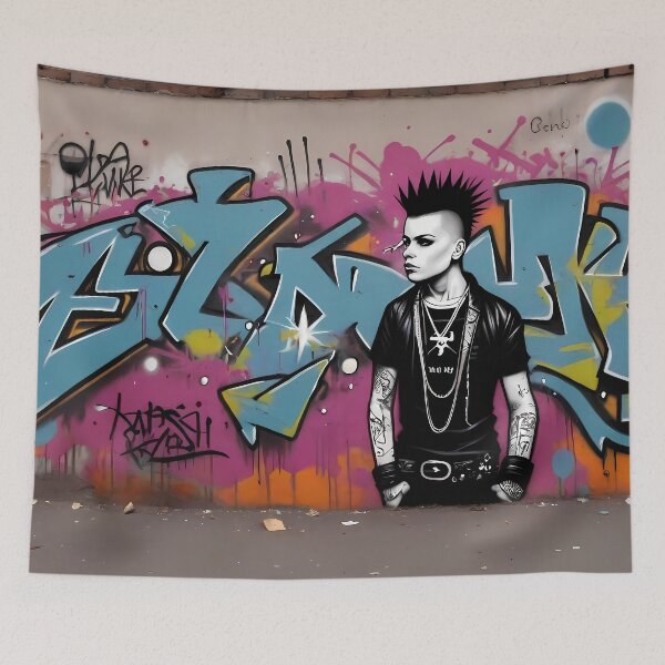 Item preview, Graffiti punk street art designed and sold by TaevasDesign.