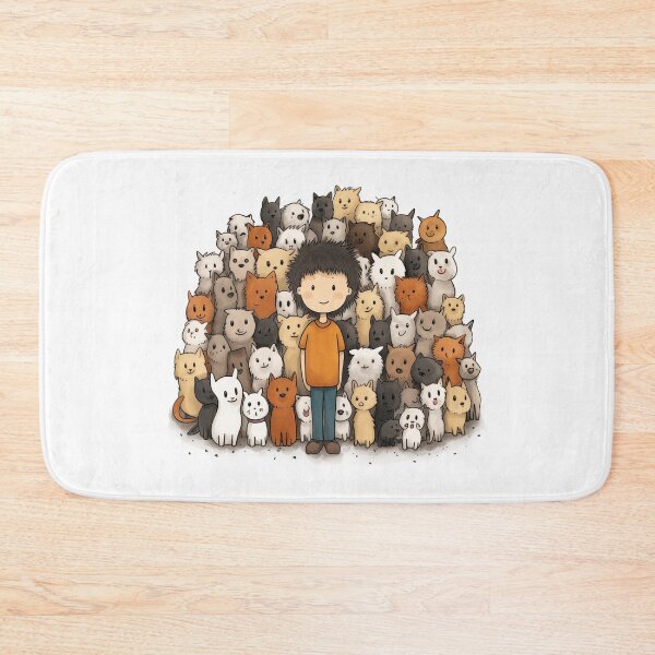Item preview, A Boy Surrounded by Numerous Cats designed and sold by marrychou.