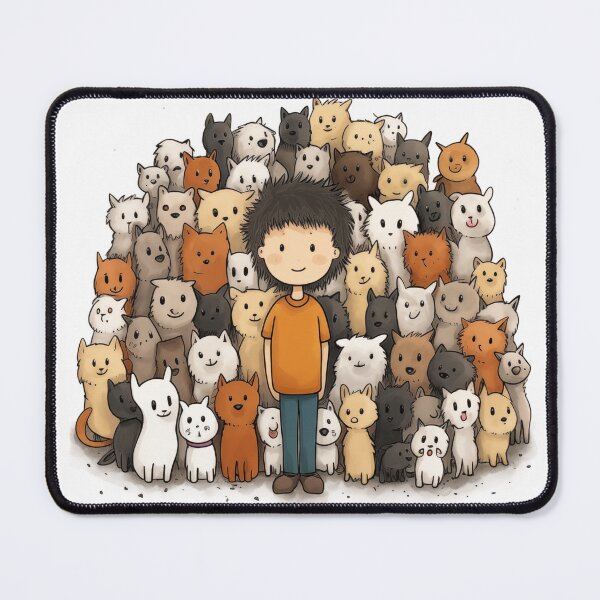 Item preview, A Boy Surrounded by Numerous Cats designed and sold by marrychou.