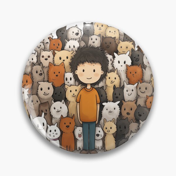 Item preview, A Boy Surrounded by Numerous Cats designed and sold by marrychou.