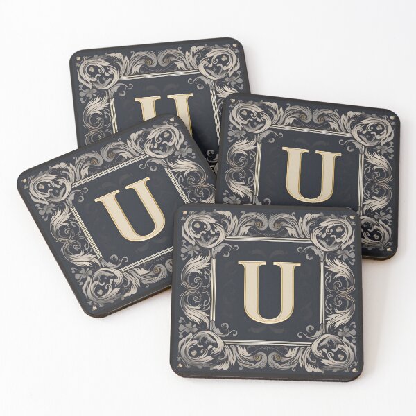 Item preview, MONOGRAM LETTER U - ELEGANT STYLE designed and sold by philevera.