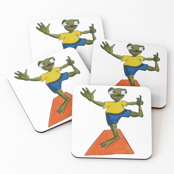 Item preview, Yoga Frog Leg Stretch designed and sold by SnazzyDragonArt.