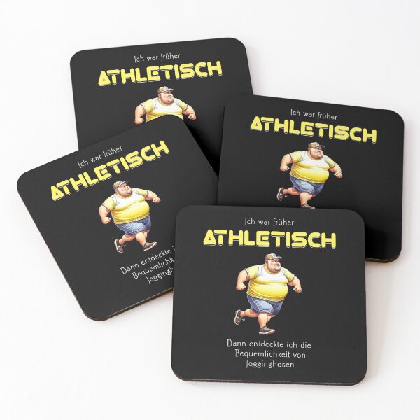 Item preview, I used to be athletic. Then I discovered the convenience of sweatpants. Saying in German - funny designed and sold by Pflugart.