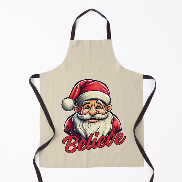 Item preview, Chuckling Santa has  says Believe  on a  beige background -Christmas Theme designed and sold by mndesignworx.