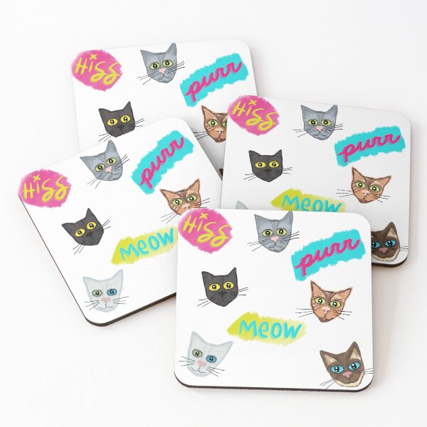 Item preview, Happy Cat Heads Redux - With Text designed and sold by JillPillDesign.