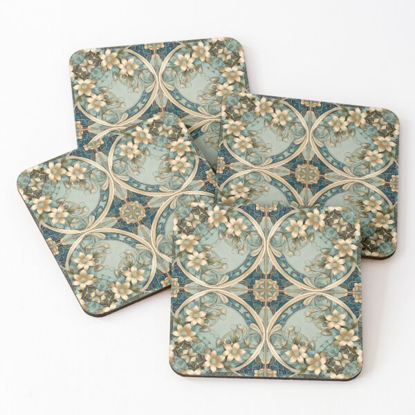 Item preview, Art Nouveau Style Floral Seamless Pattern Three designed and sold by Petalandfur.