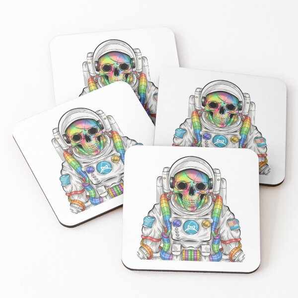 Item preview, Colorful skeleton astronaut designed and sold by PawelNature.
