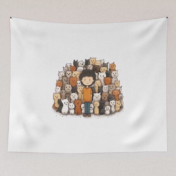 Item preview, A Boy Surrounded by Playful Dogs 2 designed and sold by marrychou.