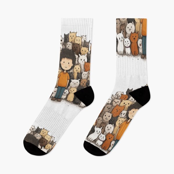 Item preview, A Boy Surrounded by Playful Dogs 2 designed and sold by marrychou.