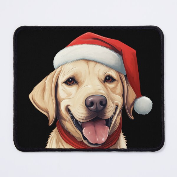 Item preview, A Festive Golden Labrador wearing a red Santa hat designed and sold by Nicholson Street Creative.
