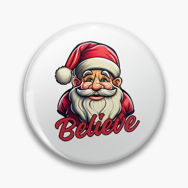 Item preview, Chuckling Santa has  says Believe  on a  white background -Christmas Theme designed and sold by mndesignworx.
