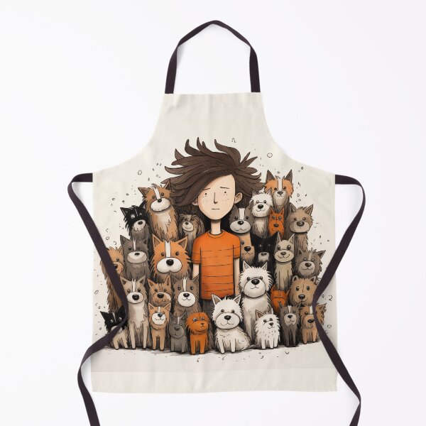 Item preview, A Boy Surrounded by Playful Dogs 4 designed and sold by marrychou.