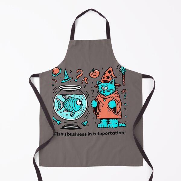 Item preview, Fishy Cat Wizard Teleportation Troubles designed and sold by sharon1210.