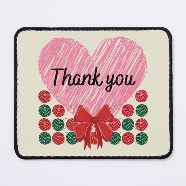 Item preview, Thank you with knitting pink heart designed and sold by Rbnano.