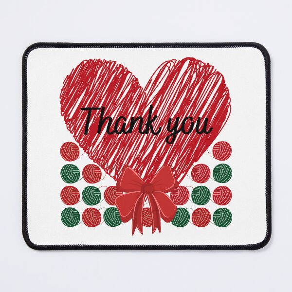 Item preview, Thank you with red knitting heart designed and sold by Rbnano.