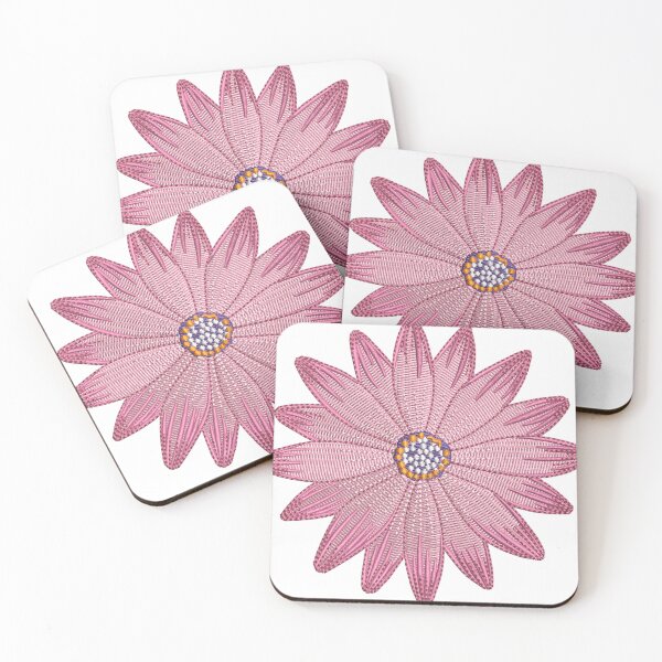 Item preview, Pink Daisy Flower Embroidery Design designed and sold by Cre8iveSkill.