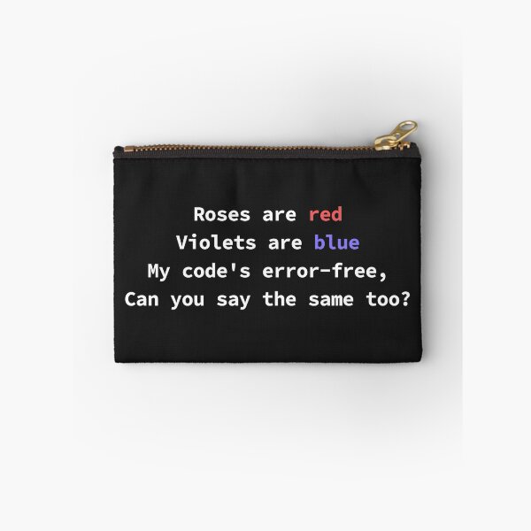 Item preview, Funny programming poem for coders Roses Are Red Violets Are Blue My Code's Error-Free designed and sold by yoshra.