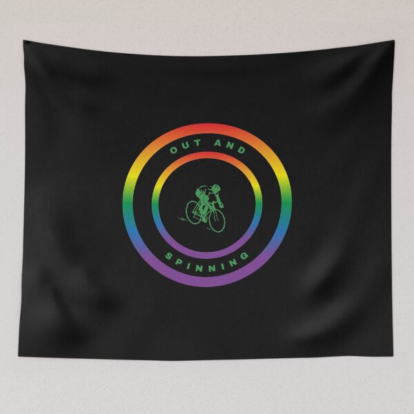 Item preview, LGBTQ Cycling. LGBTQ Cycling Sport Slogan, Out and spinning, designed and sold by PrideBeProud.