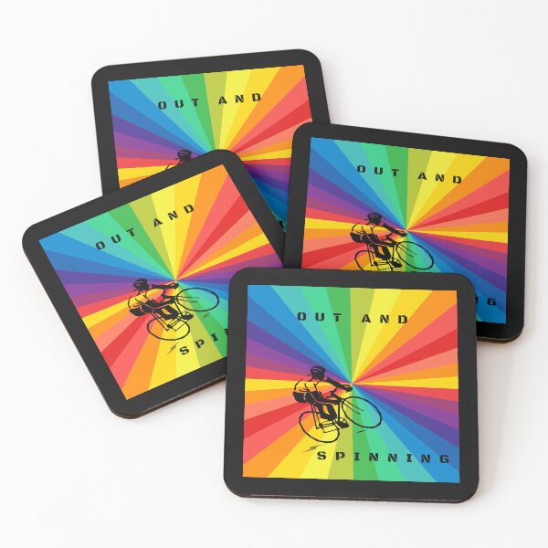 Item preview, LGBTQ Cycling. LGBTQ Cycling Sport Slogan, Out and spinning, designed and sold by PrideBeProud.
