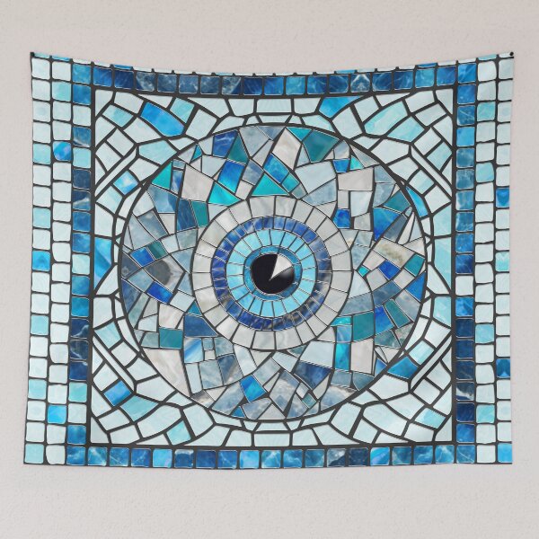 Item preview, Evil Eye Amulet Mosaic Art designed and sold by k9printart.