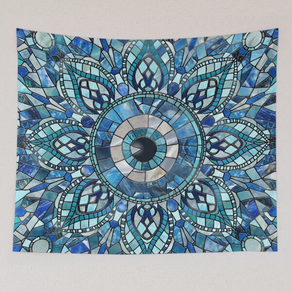 Item preview, Evil Eye Amulet Mosaic Mandala designed and sold by k9printart.