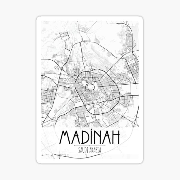 Item preview, Madinah Saudi Arabia Map designed and sold by TravelWish.