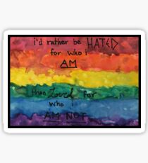 Gay flag - Miles Mckenna quote Sticker