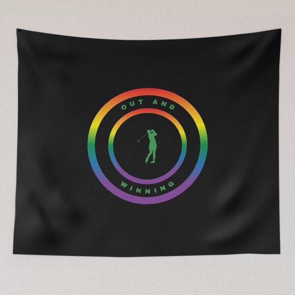 Item preview, LGBTQ Golf, LGBTQ Golf Sport Slogan, Out and Winning, designed and sold by PrideBeProud.