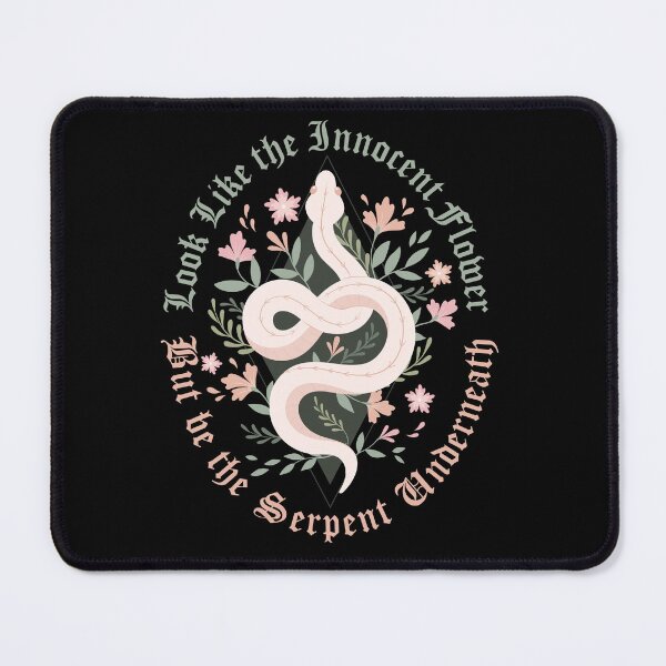 Item preview, Serpent and Flowers Design, Quote from Lady Macbeth by William Shakespeare designed and sold by Proverbial Wisdom Design.