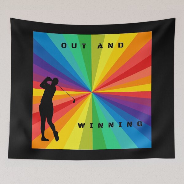 Item preview, LGBTQ Golf. LGBTQ Golf Sport Slogan, Out and winning, designed and sold by PrideBeProud.
