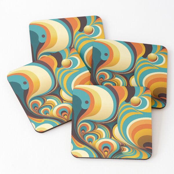 Item preview, Psychedelic 70s Retro Swirl Patterns designed and sold by PaintbrushPlace.