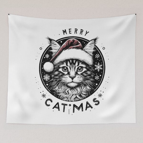 Item preview, Merry Catmas Maine Coon designed and sold by TomFrontierArt.