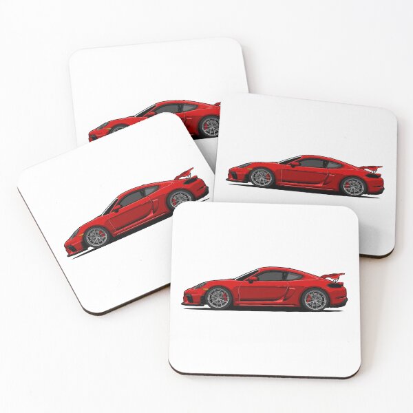 Item preview, Red Porsche 718 Cayman GT4 Side View designed and sold by vektoranda.