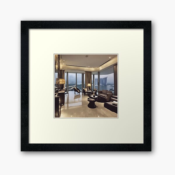 Hotel room deluxe Framed Art Print