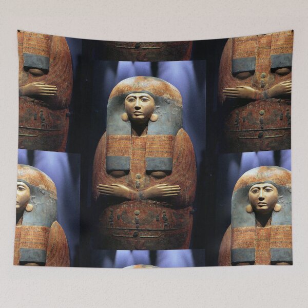Aperçu de l'œuvre vr 3483 / finition 2023 - 38 pharaon ramsès ll -  couvercle en cédre peint - Beau Portrait de la Femme de Pinedjem II, la princesse Nesikhonsou- Okaio Créations  Olavia-Olao créée et vendue par o.okaïo.