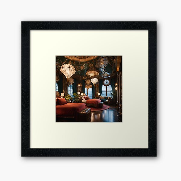 Hotel room Jules Verne Framed Art Print