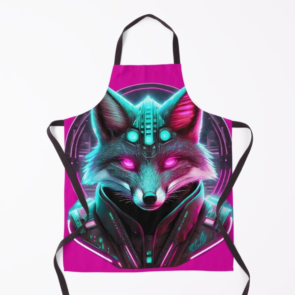 Item preview, Futuristic Cyberpunk fox with hight tech neon glowing designed and sold by emaotx.
